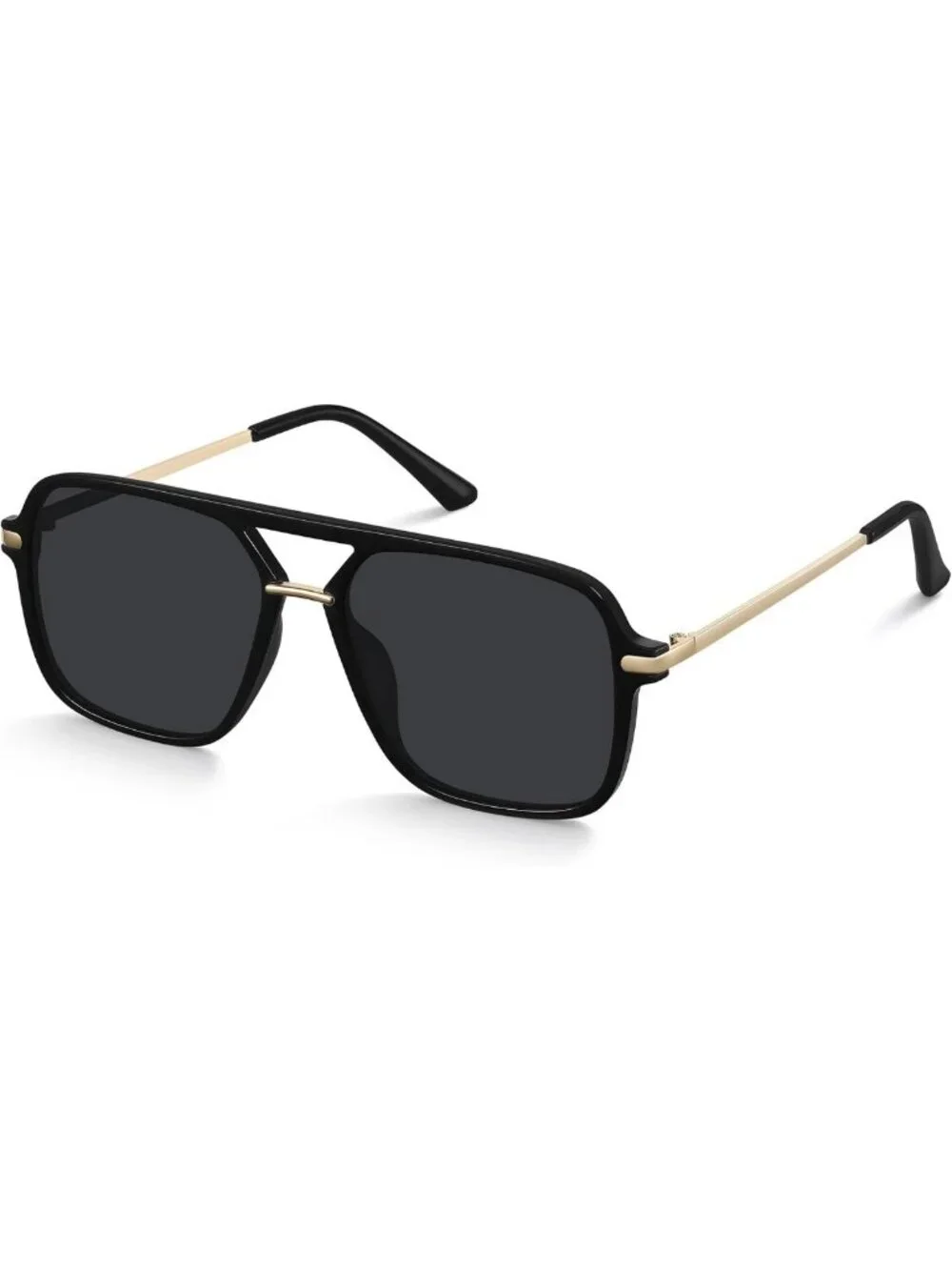 Trendy Polarized Square Aviator Sunglasses for Men & Women - UV Protection